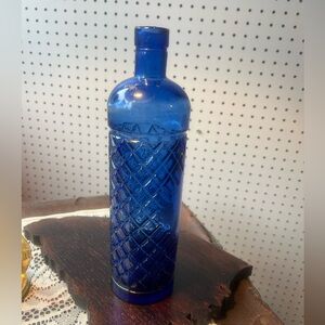 Vintage Blue Glass Bottle